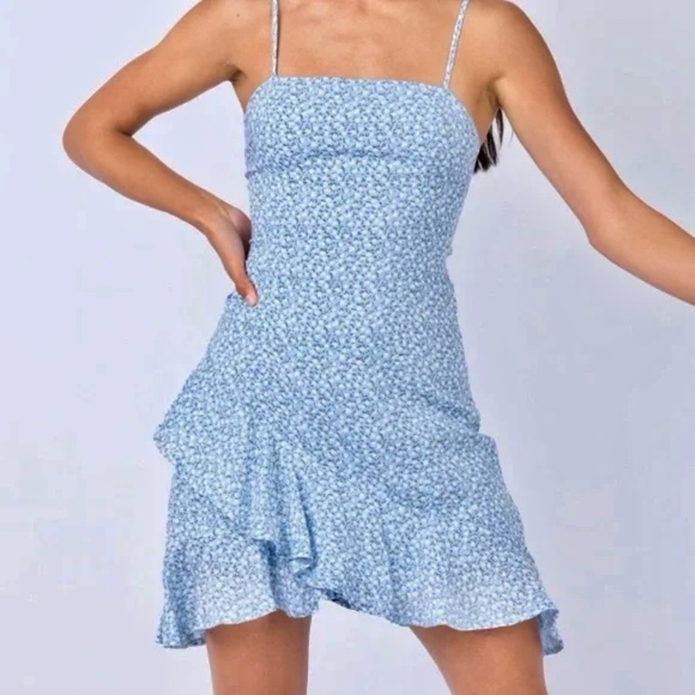 Princess Polly Grasby Mini Dress in Blue,
US 6
